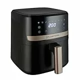 Russell Hobbs Air Fryer Rapid Air 4,3L (Ultra compact, Silencieux) Friteuse sans huile (Cuit, gril, rôtit et plus, économe, tactile, rapide, arrêt auto, pièces antiadhésives, lave-vaisselle) 27610-56