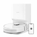 dreame D10 Plus Gen 2 Robot Aspirateur Laveur avec Vidange Automatique Poussière, Stocke jusqu'à 90 Jours de Poussière, Navigation LiDAR, Aspiration 6000Pa Tapis et Poils d'animaux, Batterie 285 Min