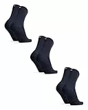 DANISH ENDURANCE Chaussettes en Fibre de Bambou, Homme Femme, 3 Paires, Bleu Marine, 39-42