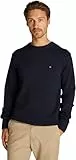 Tommy Hilfiger Pull Homme Chunky Cotton Crew Neck Pull en Maille, Bleu (Desert Sky), L