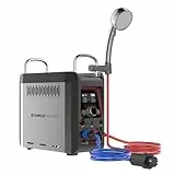 CAMPLUX Nano Chauffe-Eau à Gaz 3 Litres Portatif avec Pompe, 12 V, Butane (28-30 mbar)/ Propane (37 mbar), pour Douche Camping, Nano 3 Pro