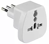 Electraline 70042 Adaptateur de voyage universel vers l'Italie, blanc