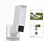 Netatmo Caméra extérieure de Surveillance Intelligente sirène de 105 DB, Wi-FI, éclairage intégré, détection de Mouvement, Vision Nocturne, sans abonnement, Blanc, NOC-S-W-IT