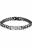 Diesel Bracelet Pour Hommes En Acier, Longueur : 208mm, Largeur : 7.8mm Bracelet En Acier Inoxydable Argenté, DX1386040
