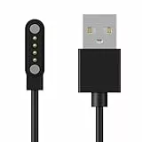 Chargeur de montre intelligente magnétique - Câble USB - 4 broches - Chargeur à ventouse magnétique - Adsorption - Ligne de données USB pour montre intelligente LEMFO LES1 (USB 100 cm)