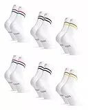 DANISH ENDURANCE Chaussettes de Tennis Classiques pour le Sport et le Quotidien, Chaussettes d'Entraînement, Hommes et Femmes, 3 ou 6 Paires