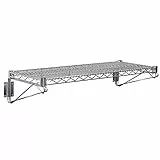 Vogue Étagère murale en fil d'acier 1220 mm, acier chromé, taille : 1220 (L) x 360 (P) mm, charge maximale : 30 kg, U202