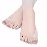 Hasny Correcteur Hallux Valgus & Séparateur d'Orteil - 10 Pièces Orthèses Hallux Valgus Silicone 0% BPA Protection pour Orteils se Chevauchant - Taille Unique - Unisexe