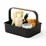 Umbra Bellwood Bin Boîte de Rangement empilable avec séparateurs Amovibles, Noir/Noyer, 36 x 26 x 13 cm, Grand