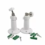 Lot de 2 Supports Muraux Réglables à 360° pour Caméras de Sécurité Arlo et Arlo Pro, Installation Intérieure et Extérieure, Résistant à l'eau et à la Rouille, Ring Stick up cam Support Blanc