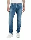 Replay Herren Jeans Anbass Slim-Fit mit Comfort Stretch, Bleu Moyen 009 (Blau), 34W / 32L