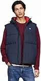 Tommy Jeans Veste sans Manches Homme Essential Down Vest avec Capuche, Bleu (Dark Night Navy), L