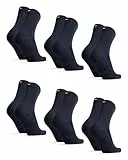 DANISH ENDURANCE Chaussettes en Fibre de Bambou, Homme Femme, 6 Paires, Bleu Marine, 43-47