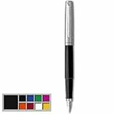 Parker Jotter Originals stylo plume | finition noire classique | pointe moyenne | encre bleue