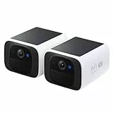 eufy Security, eufy Camera Surveillance WiFi exterieure sans Fil Solaire SoloCam S220, 2 Pack, résolution 2K, Compatibile avec Alexa, Wi-FI 2,4 GHz, sans Frais Mensuels