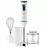 Taurus Robot 600 Plus Inox - Mixeur plongeant multifonction 3 en 1 600W, 20 vitesses réglables + Turbo, anti-éclaboussures, bol mesureur, bol hachoir et Fouet