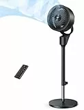 Dreo 25 dB Ventilateur Silencieux sur Pied, Ventilateurs Puissants avec Télécommande, Portée de 24 m, 3 Modes,Hauteur réglable de 86 à 104 cm, Vertical manuel à 90°, Minuterie de 6 h