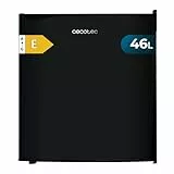 Cecotec Mini Frigo GrandCooler 20000 SilentCompress Black E. Grand volume de 46 L, porte réversible et petit congélateur. Design noir compact et écoénergétique.