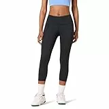 Amazon Essentials Legging de Sport 7/8 à Taille mi-Haute modelant Femme, Noir, M