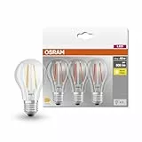 Osram - Lot de 3 Ampoules LED Filament Standard - Culot E27 - 6,5 W Equivalent 60 W - Blanc Chaud 2700K - 3 Unité (Lot de 1)