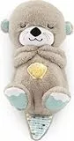Fisher-Price Ma Loutre Câlins Bonne Nuit Peluche | Peluche Veilleuse Bébé Musicale et Lumineuse | Veilleuse Doudou Bruit Blanc Bébé | Cadeau Naissance Fille et Garçon Nouveau né, FXC66