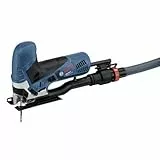 Bosch Professional scie sauteuse GST 90 E (650 W, 1 lame de scie, set d’aspiration, pare-éclats, capapcité de coupe dans le bois : 90 mm, coffret de transport)