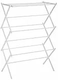 Amazon Basics Métal Séchoir à linge pliant - Blanc Pour Vêtement, 14.5' D x 29.5' W x 41.8' H