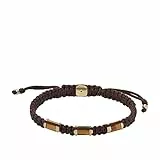 FOSSIL - Bracelet pour hommes - Bracelet en étoile en œil de tigre, longueur : 400mm+50mm, largeur : 8mm, JF04471710, Brun riche