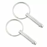 ibasenice 2 pièces Épingle de Sécurité Bimini Acier Inoxydable Goupille à Dégagement Rapide pour Accessoires Nautiques Résistante Corrosion pour Bateaux et Gréement