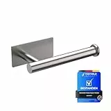 Ibergrif MK34052, Porte Papier Toilette, Support Papier Toilette Mural, 304 Acier Inoxydable Porte Rouleau Toilette, sans perçage Porte-Papier hygiénique Autocollant 3M, Gris Taille Unique