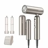 DREAME Pocket Neo Sèche-cheveux Grande Vitesse, 3 Formes pliables, poids léger de 300g, Moteur de 110 000 tr/min, 300 Millions d'ions Négatifs, Température Constante de 57 °C, Séchage en 40s, Gold