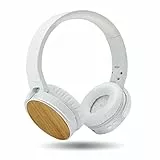 metronic Casque Audio sans Fil Bluetooth léger, Ajustable et Pliable Bambou