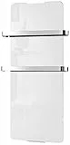 Chemin’Arte Sèche-Serviette Électrique Blanc 1200W - Radiateur Vertical - 120x6x46cm - 2 Barres Porte Serviettes - Conçu en France