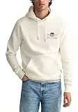 Gant Reg Medium Archive Shield Sweat à Capuche Sweatshirt, Coquille d' uf, M Homme