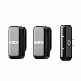 RØDE Wireless Micro - Microphone sans Fil Compact, Deux micros avec étui de Charge pour la création de Contenu sur Smartphone - USB-C, Noir