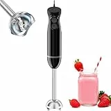 Bonsenkitchen Mixeur Plongeant 1000W, Mixeur Plongeur en Acier Inoxydable, 2 Vitesses, Facile pour Aliments pour Bébés, Soupe, Purée et Sauce, HB3201 (noir)