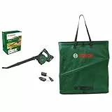 Bosch Souffleur de Feuilles sans Fil - UniversalLeafBlower 18V-130 (1 Batterie 2,5 Ah et Chargeur) + sac de ramassage compact 60 L (sac pliable pratique pour la collecte de déchets de jardin)