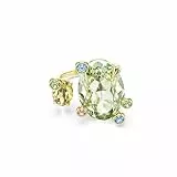Swarovski Bague ouverte Gema, Tailles variées, Multicolore, Placage de ton or