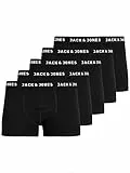 JACK & JONES Hommes Jachuey 5 Pack Contraste Boxer - Noir - M