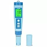 Digital pH Meter, Testeur pH EC Hydroponie, Kit Professionnel de Test des Nutriments Hydroponiques, 4 en 1 Pour pH EC TDS TEMP, testeur ph pour la culture hydroponique, Piscine, spa,aquarium