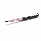 BaByliss Boucleur manuel conique Rose Quartz - Cylindre conique en céramique de 25 à 13mm, Pour des boucles et un wavy naturels, 6 réglages de température de 160°C à 210°C , Noir et rose, C454E