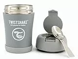 Twistshake Thermal Food Container for Babies and Children - 350ml | Stainless Steel Food Thermos | Keeps Food/Liquid Hot or Cold for 12 Hours | Leak Resistant | Easy Clean | Pastel Grey