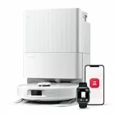 roborock QV 35A Aspirateur Robot Laveur, 8000Pa HyperForce, Station Multifonctionnelle, Serpillière Rotative 200 TR/Min & Relevable 10mm, Anti-enchevêtrement, Évitement d'obstacles, Cartographie, APP