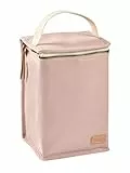 BÉABA, Pochette Repas Bébé Isotherme, Rangement biberons Grand Format, Grande capacité, Transporte Repas Complet, Matière Souple, Pliable, Tissu imperméable, Rose poudré