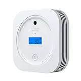AEGISLINK Détecteur de Fumée et de Monoxyde de Carbone d’Une Durée de Vie de 10 Ans, avec Pile Remplaçable, Détecteur d’Incendie avec Bouton Test-Silence, SC200