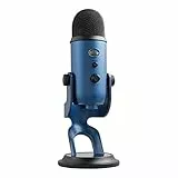 Blue Microphones Yeti, Micro USB pour Enregistrer, Streaming, Gaming, Podcast, Micro PC & Mac, Micro Gaming condensateur, Micro PC & Mac avec Effets Blue VO!CE, Support ajustable, Plug and Play-Bleu