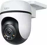 Tapo C510W 2K Caméra de Surveillance WiFi extérieur 360°, Vision Nocturne Couleur, Détection de Personne et Suivi de Mouvement, Étanche IP65, Alarme sonore Personnalisable