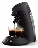 Philips SENSEO Original Plus Machine à café à dosettes, Crema Plus, Sélecteur d'intensité Technologie Booster d'arômes, Produit vert, Noir intense (CSA210/61)