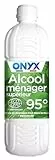 Onyx - Alcool Ménager Supérieur 95° - Désinfectant - Nettoyant - Élimine les Bactéries et Microbes - Ecocert - 100% d'Ingrédients d'Origine Naturelle - Fabrication Française - 1L