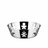 Alessi Girotondo | AKK03 Corbeille Ronde de Design à Bord Perforé, Acier Poli, 18 cm